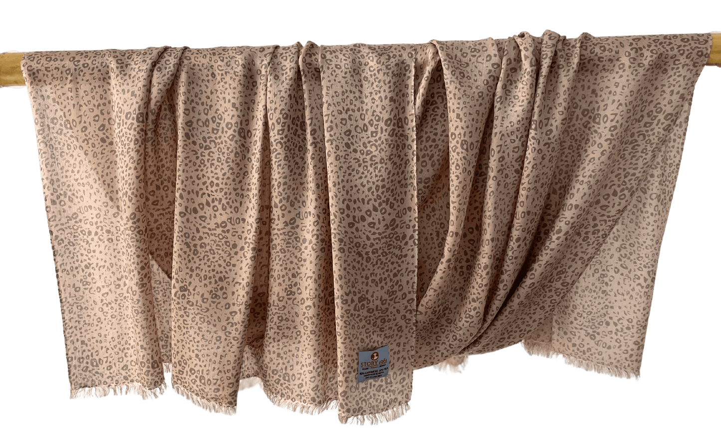 Waterpashmina Scarf Leo Taupe meets Dark Taupe