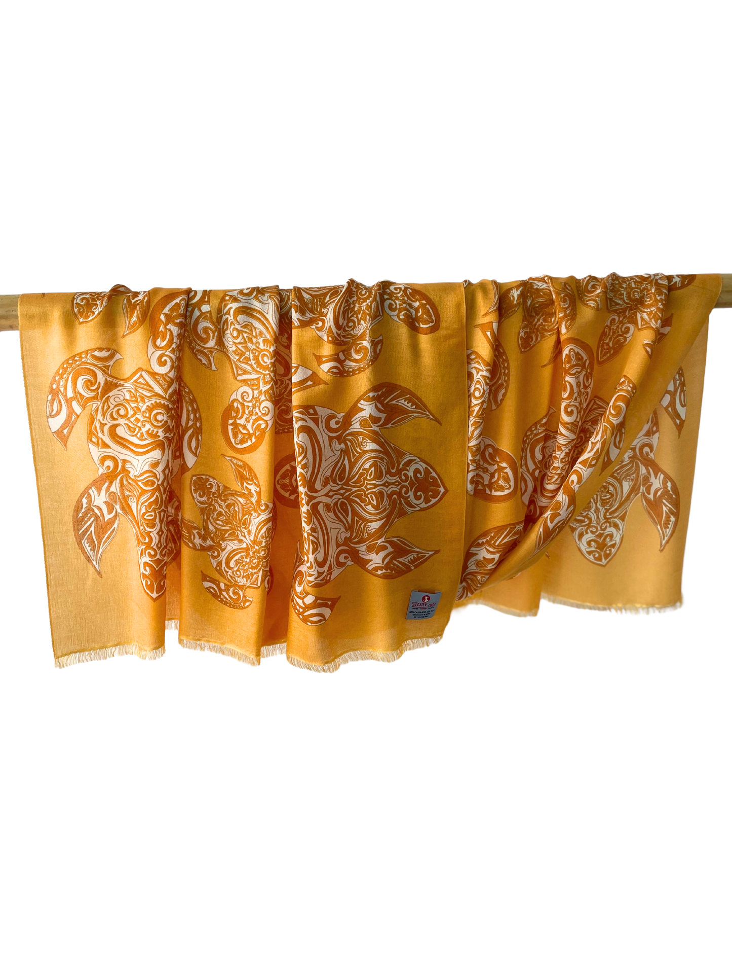 Waterpashmina Scarf Turtle Orange meets Burned Orange