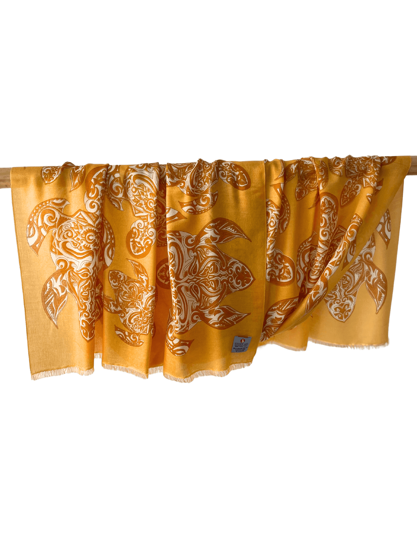 Waterpashmina Scarf Turtle Orange meets Burned Orange