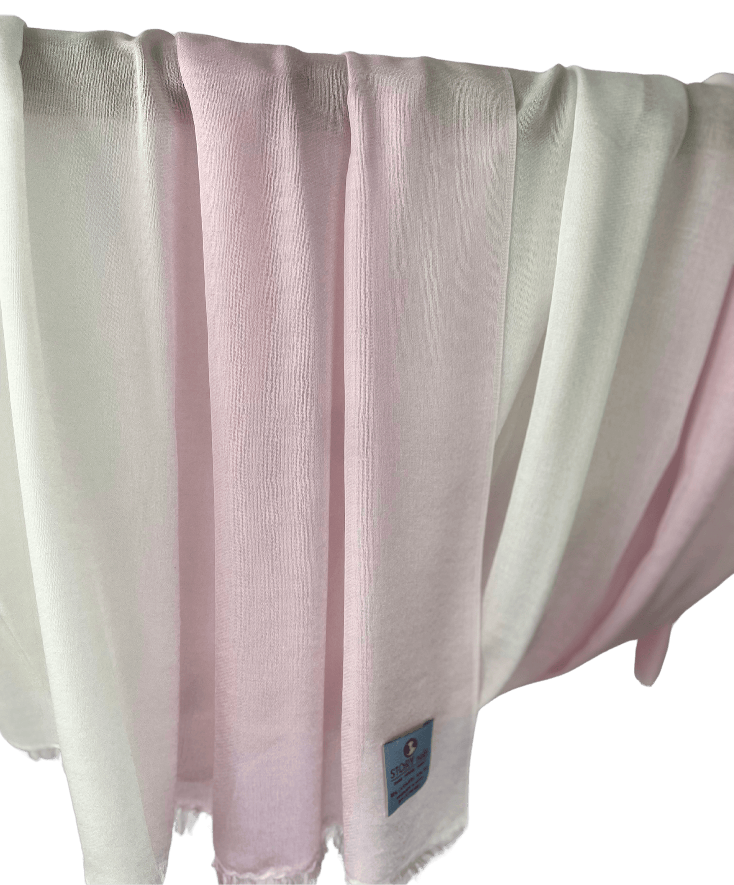 Waterpashmina Scarf Baby Rose meets White