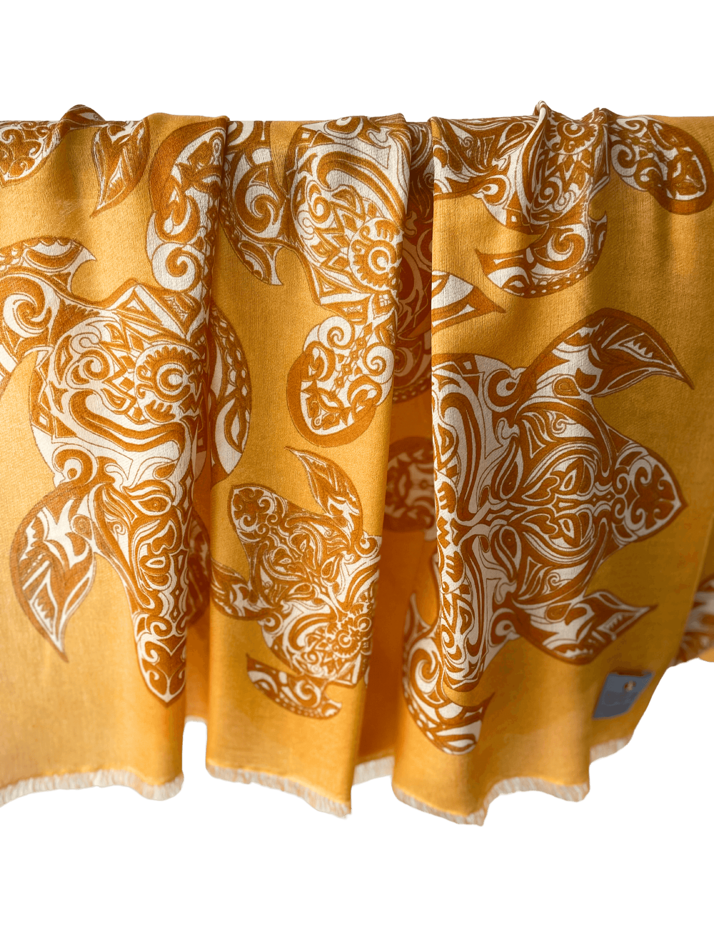 Waterpashmina Scarf Turtle Orange meets Burned Orange