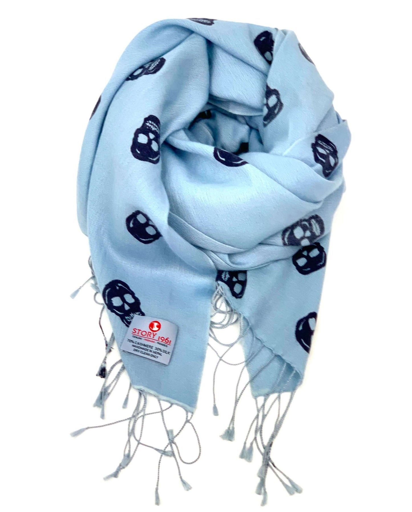 Genuine Scarf Skull Baby Blue meets Navy My Store