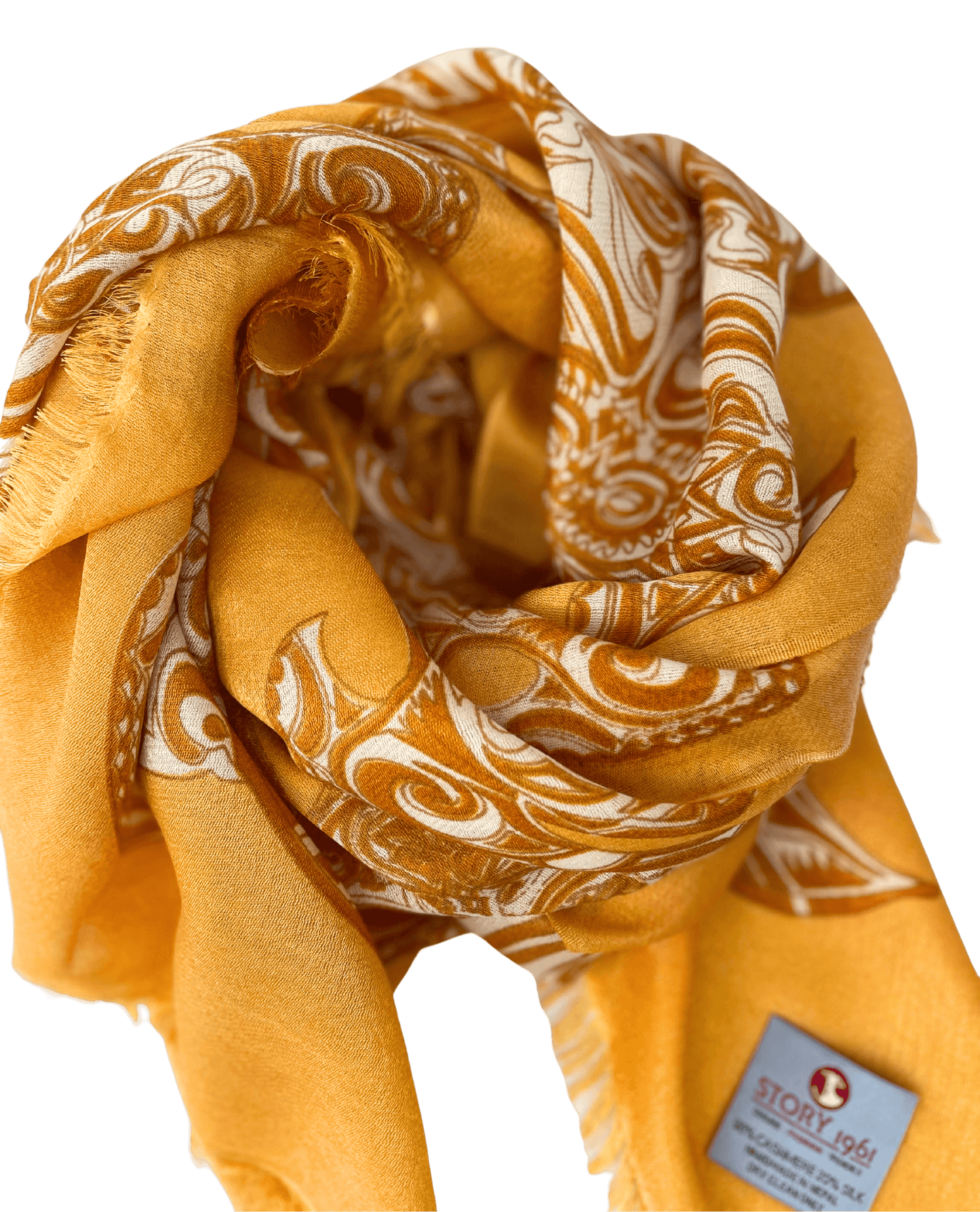 Waterpashmina Scarf Turtle Orange meets Burned Orange
