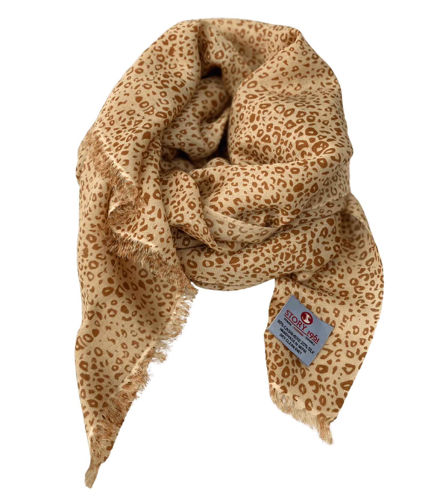 Waterpashmina Scarf Leo Caramel meets Beige