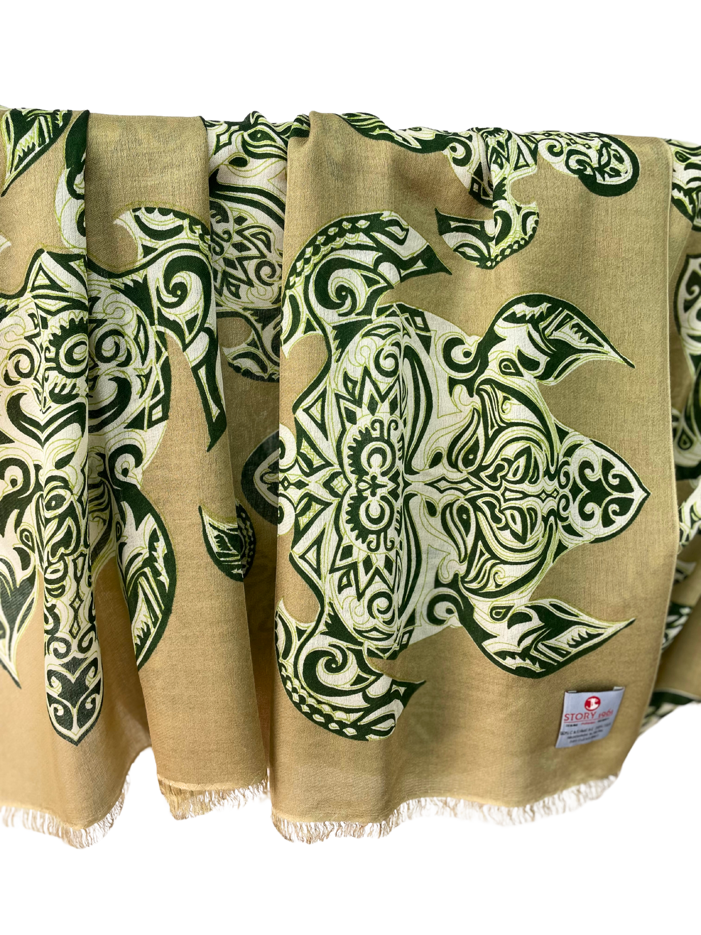 Waterpashmina Scarf Turtle Green meets Kaki My Store