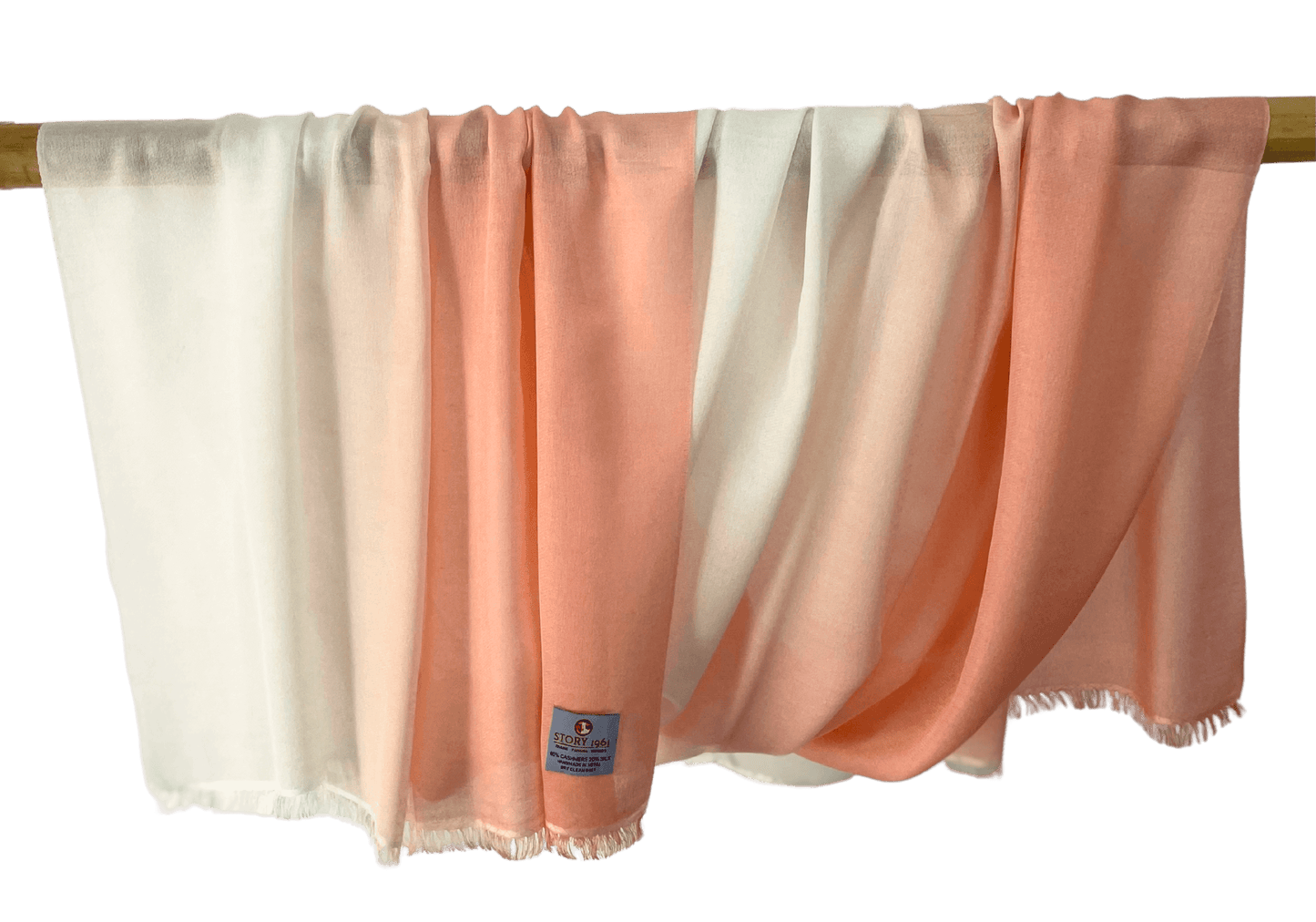 Waterpashmina Scarf Light Peach meets White