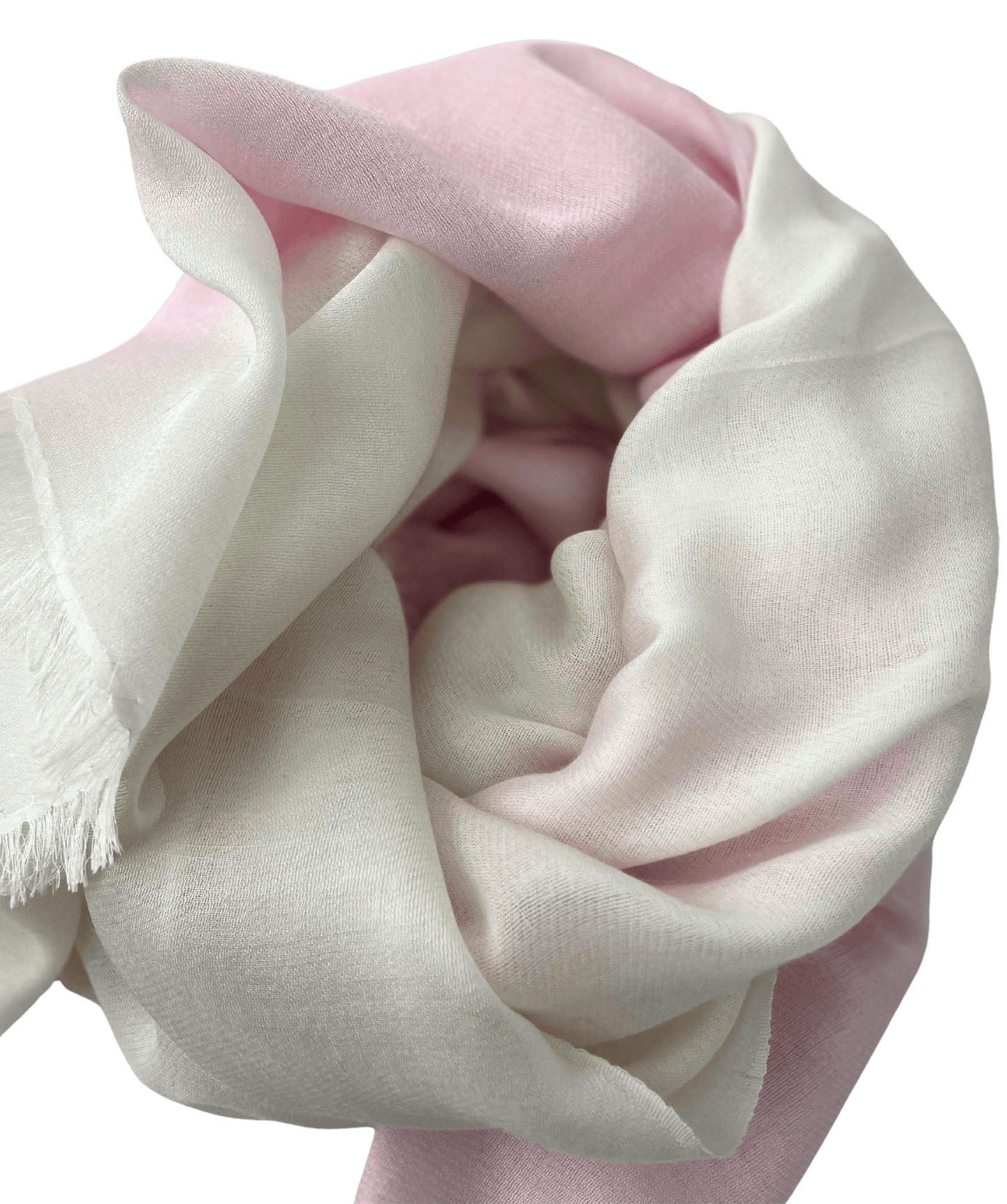 Waterpashmina Scarf Baby Rose meets White