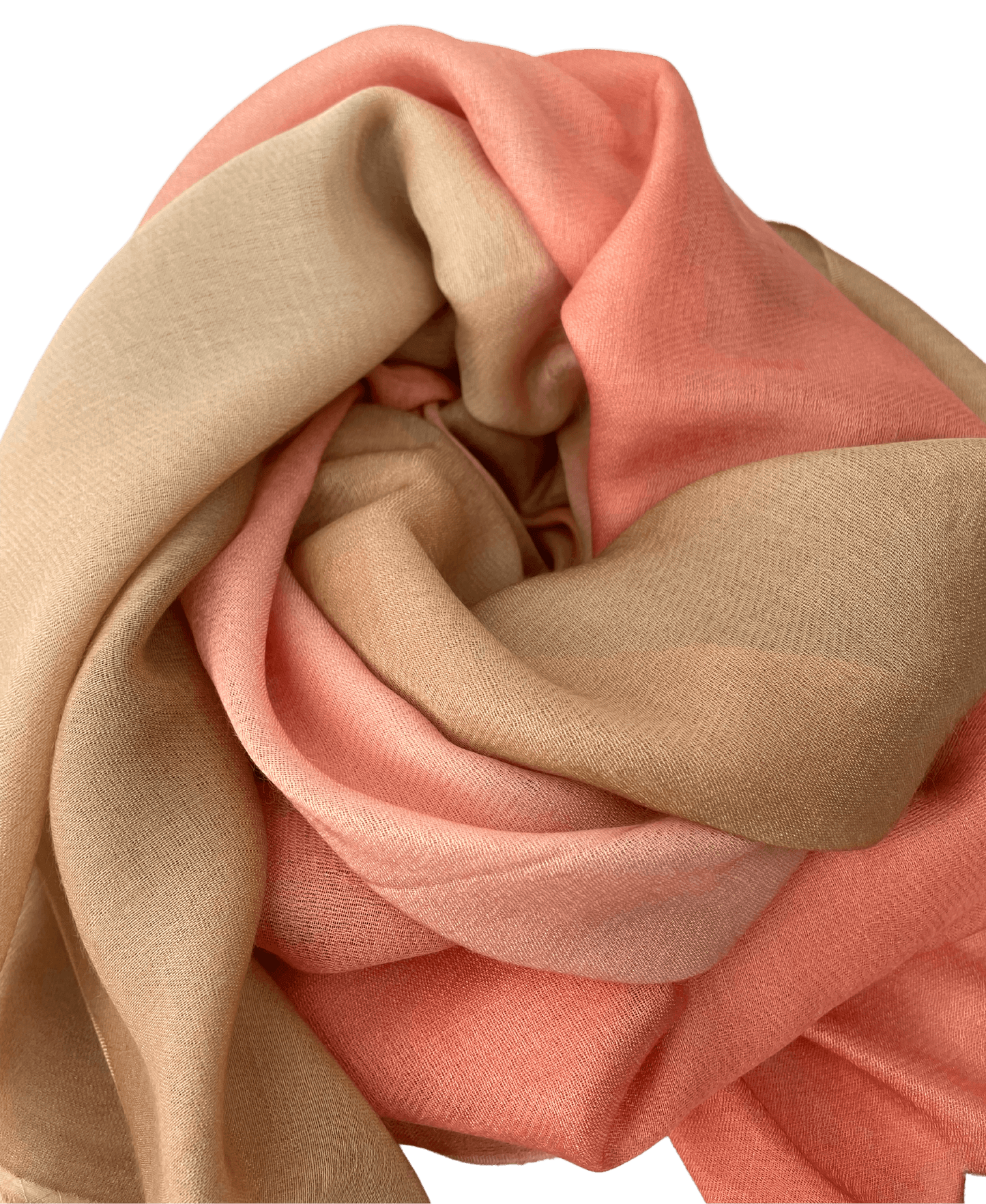 Waterpashmina Scarf Peach meets Camel