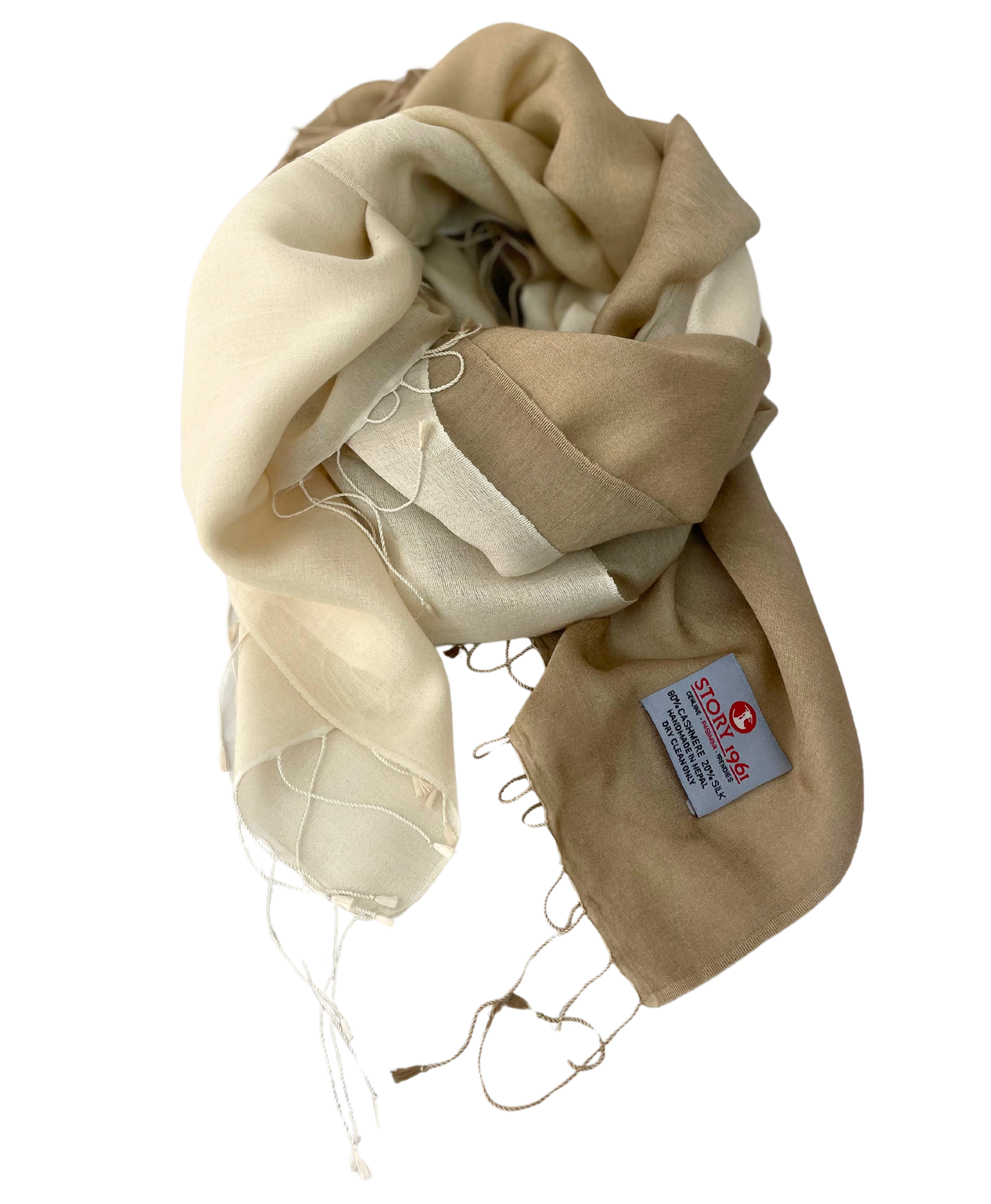 Waterpashmina Scarf Light Taupe meets Cream
