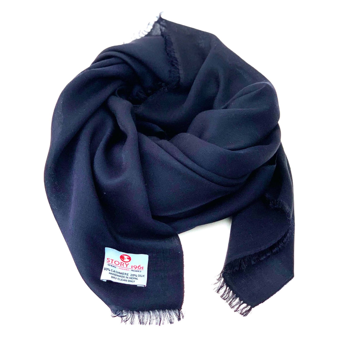 Waterpashmina Scarf Navy Blue My Store