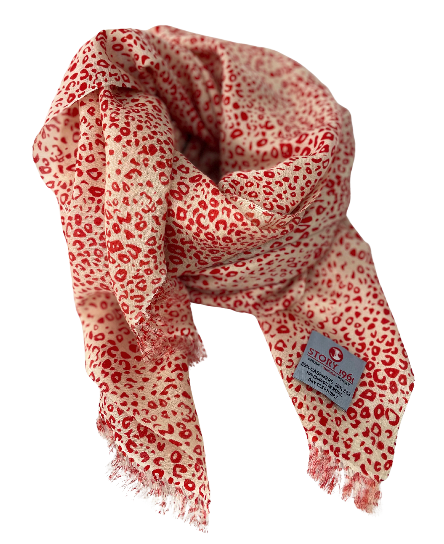 Waterpashmina Scarf Leo Cream meets Orange