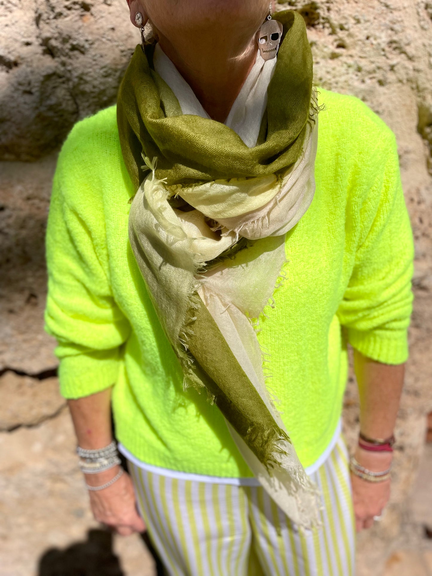 Shamina Eucalyptus Green / Light Yellow / Cream
