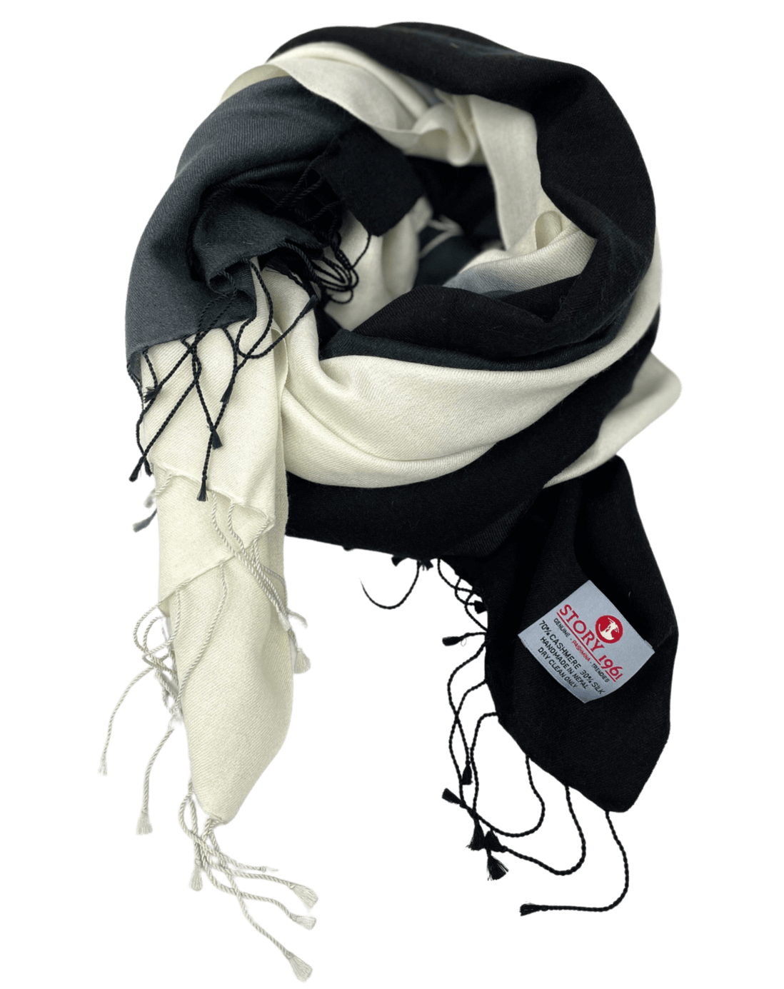 Genuine Scarf Black meets White