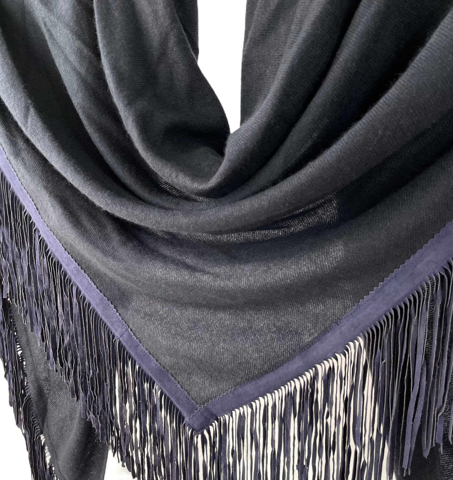 Open Poncho Navy Blue