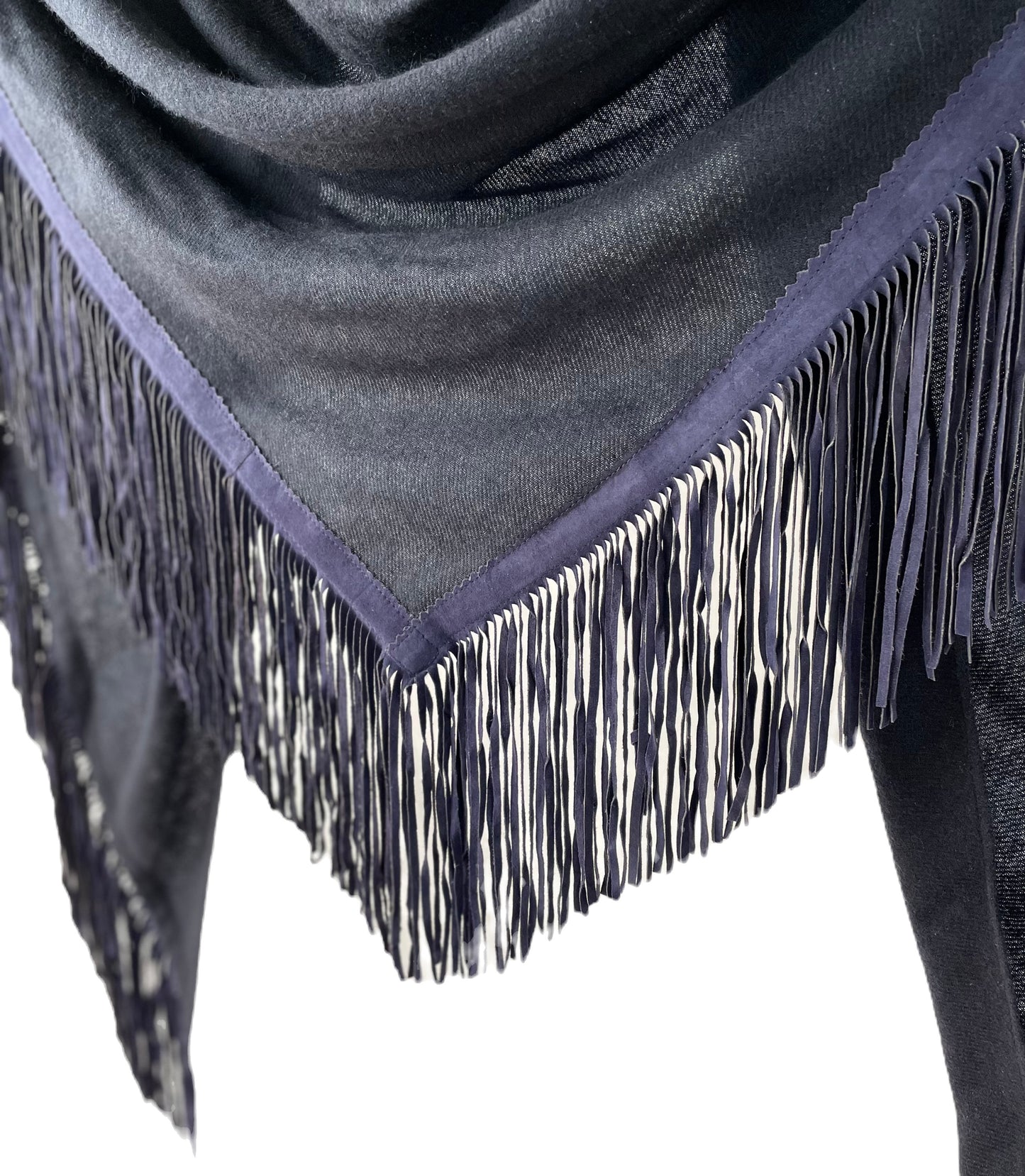 Open Poncho Navy Blue