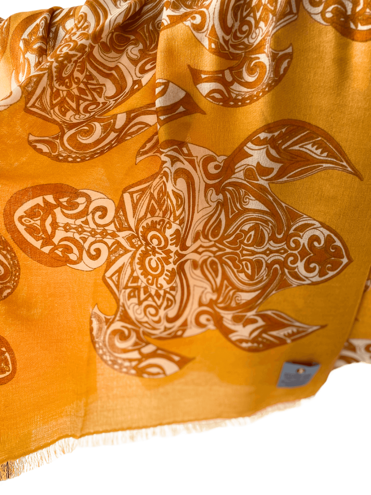 Waterpashmina Scarf Turtle Orange meets Burned Orange