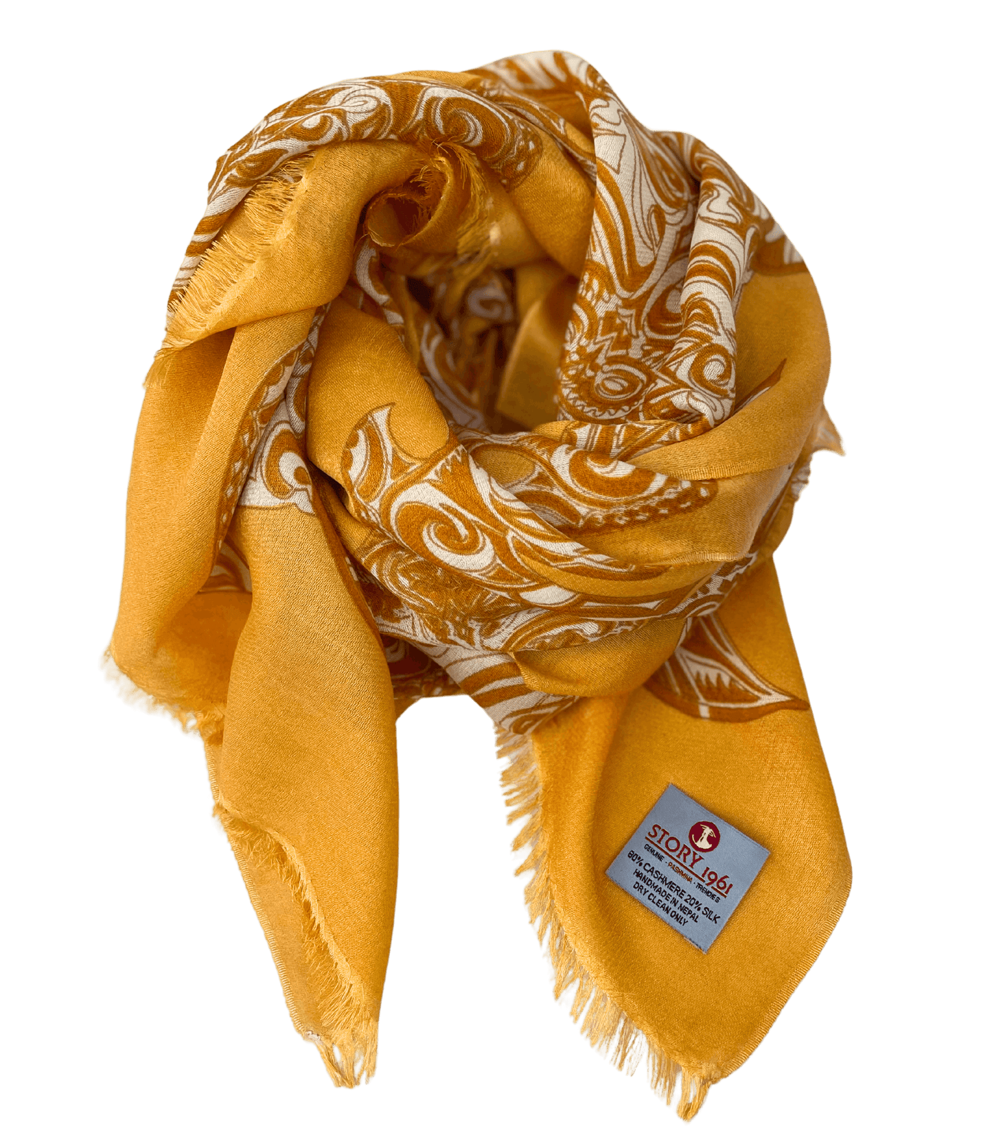 Waterpashmina Scarf Turtle Orange meets Burned Orange