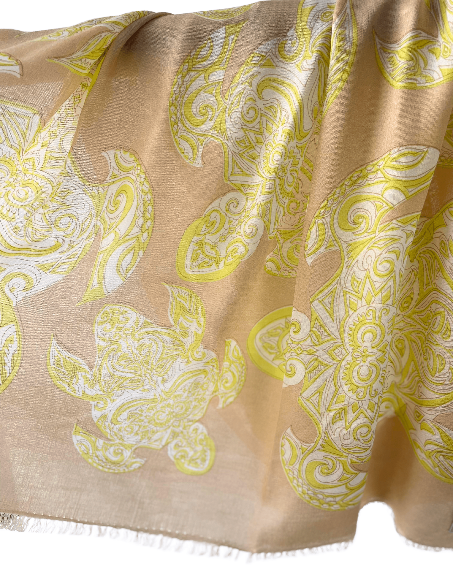 Waterpashmina Scarf Turtle Yellow meets Beige My Store