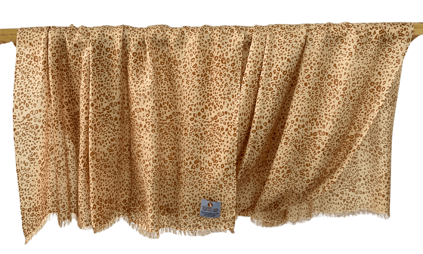 Waterpashmina Scarf Leo Caramel meets Beige