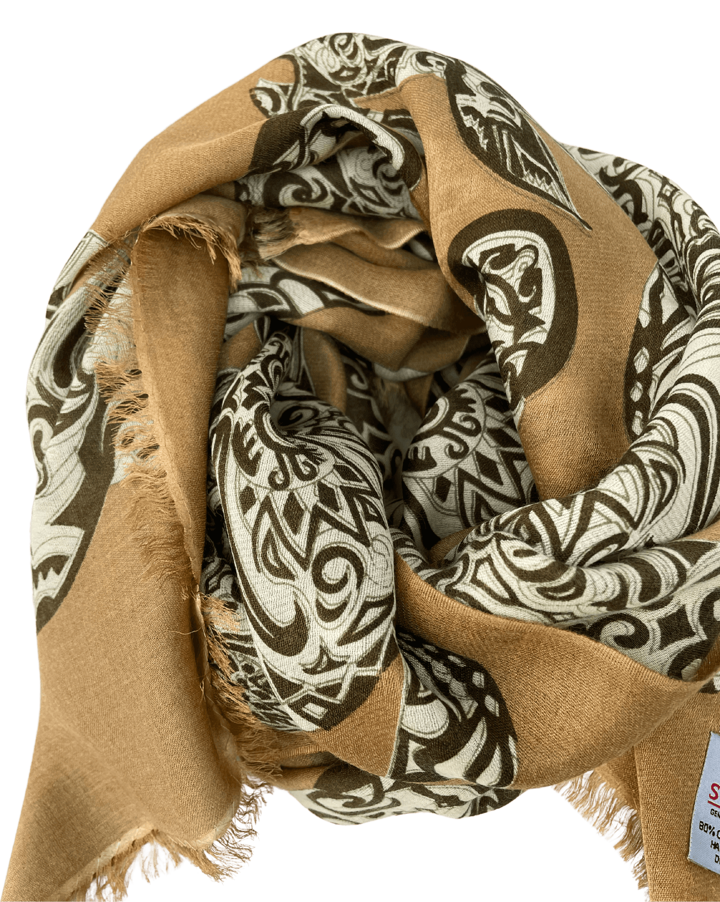 Waterpashmina Scarf Turtle Camel meets Kaki