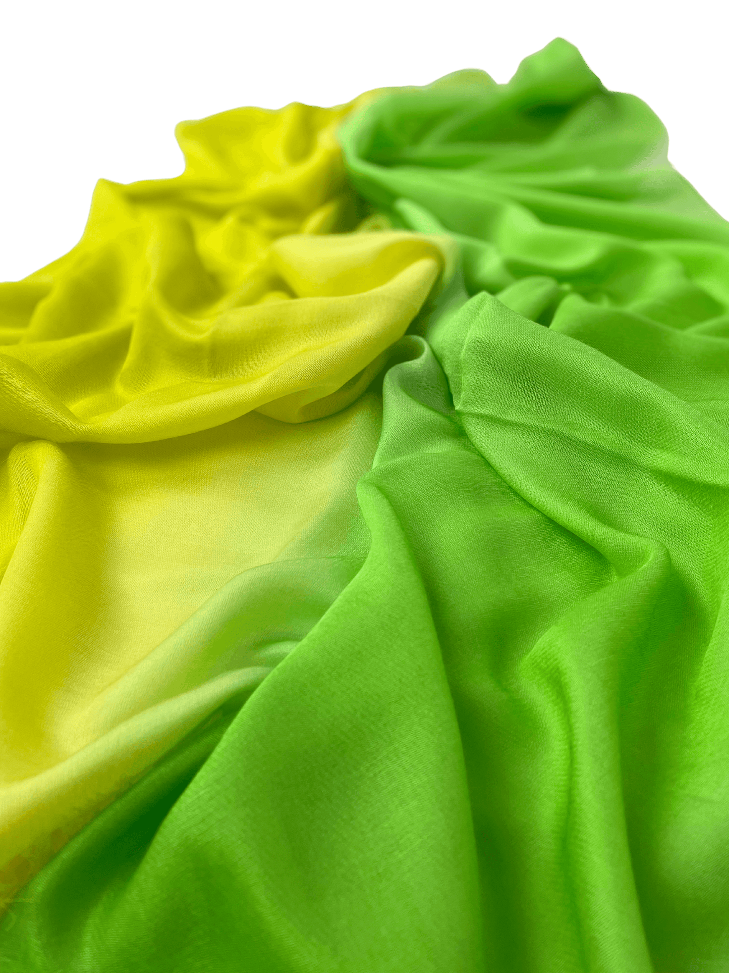 Waterpashmina Scarf Grass Green meets Lemmon