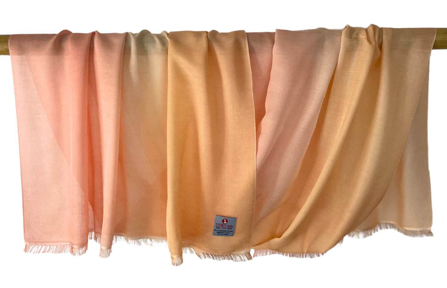 Waterpashmina Scarf Light Peach meets Salmon
