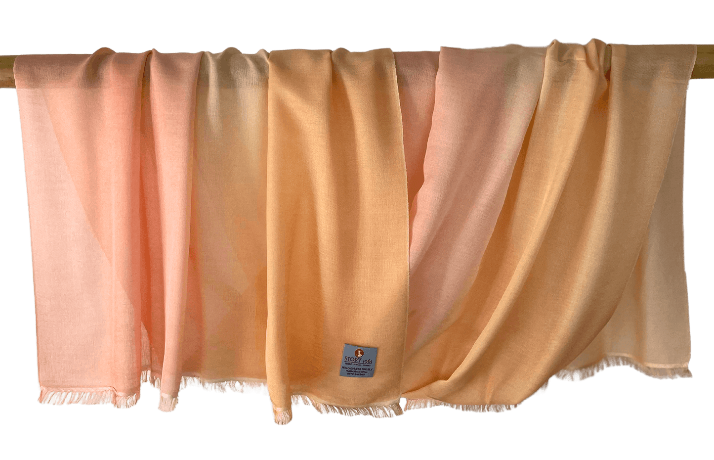 Waterpashmina Scarf Light Peach meets Salmon My Store