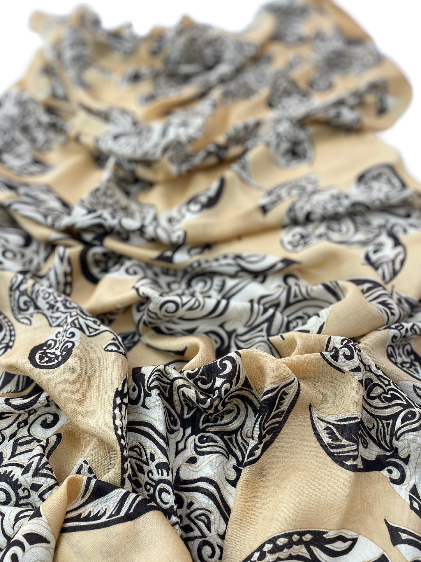 Waterpashmina Scarf Turtle Camel meets Choco