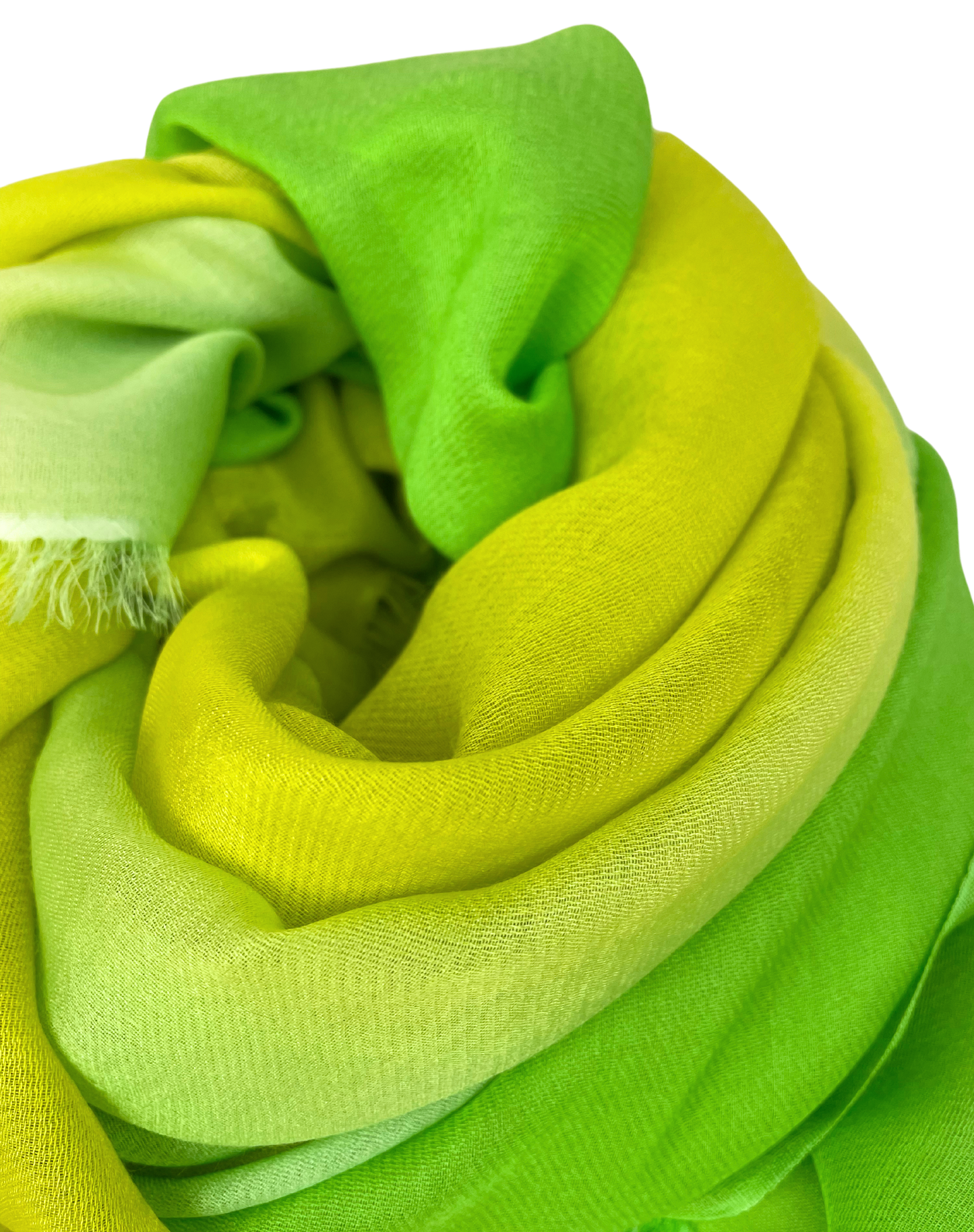 Waterpashmina Scarf Grass Green meets Lemmon
