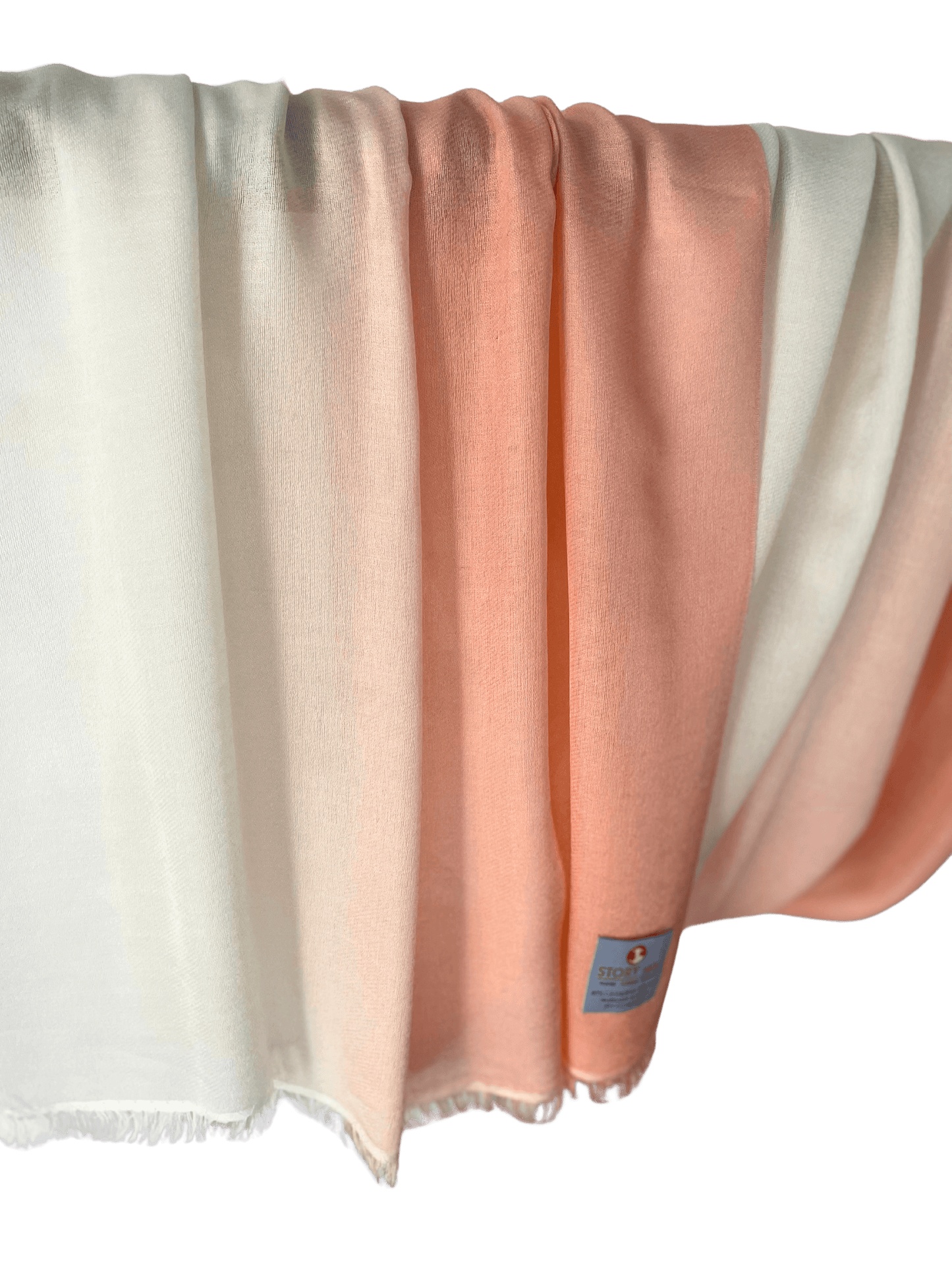 Waterpashmina Scarf Light Peach meets White My Store