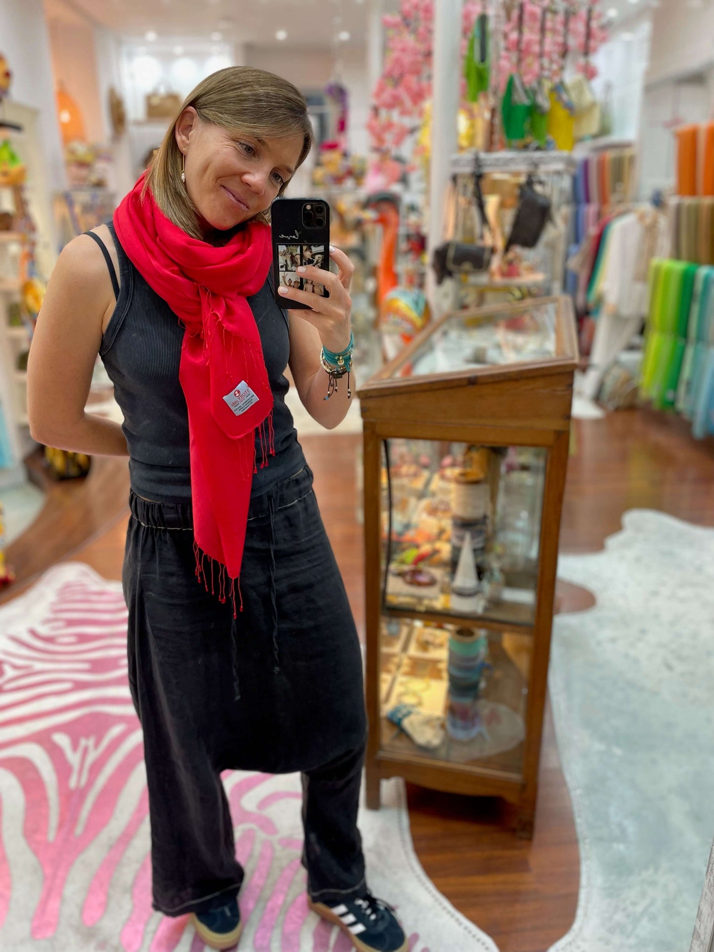 Waterpashmina Scarf Tomato Red My Store