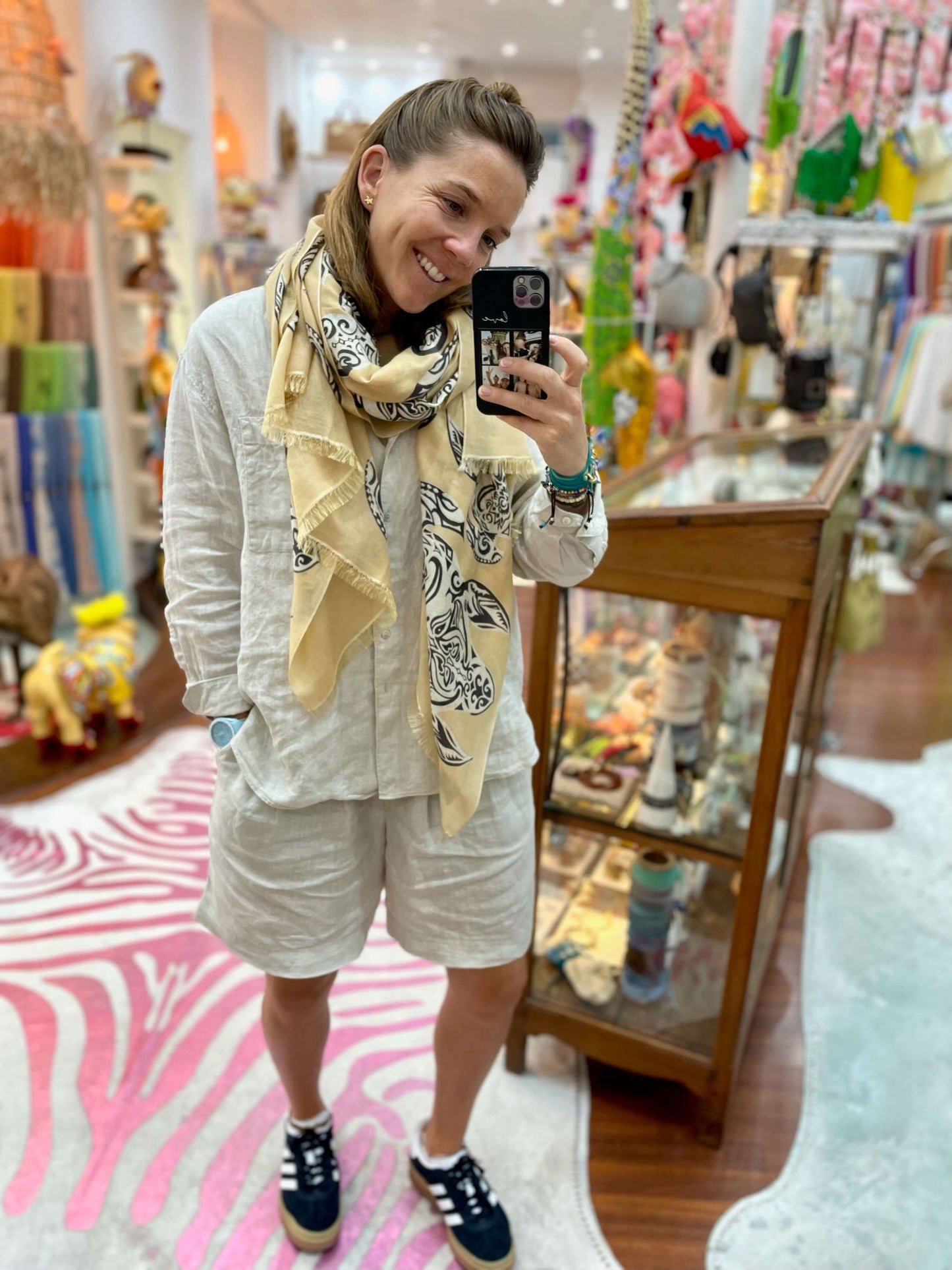 Waterpashmina Scarf Turtle Camel meets Choco