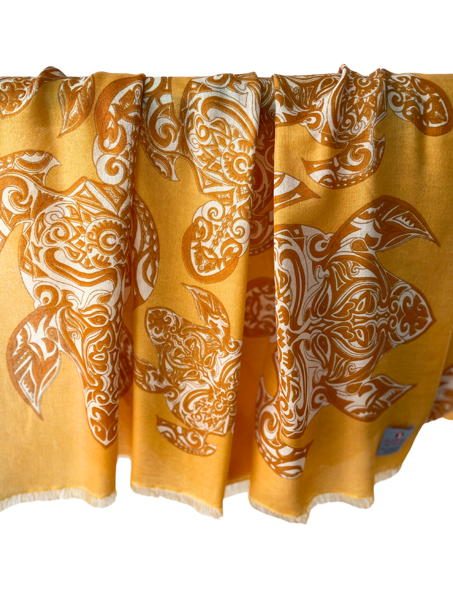 Waterpashmina Scarf Turtle Orange meets Burned Orange