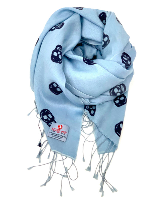 Genuine Scarf Skull Baby Blue meets Navy