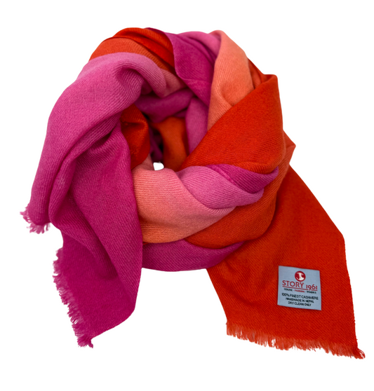 Stole Scarf Red meets Pink My Store