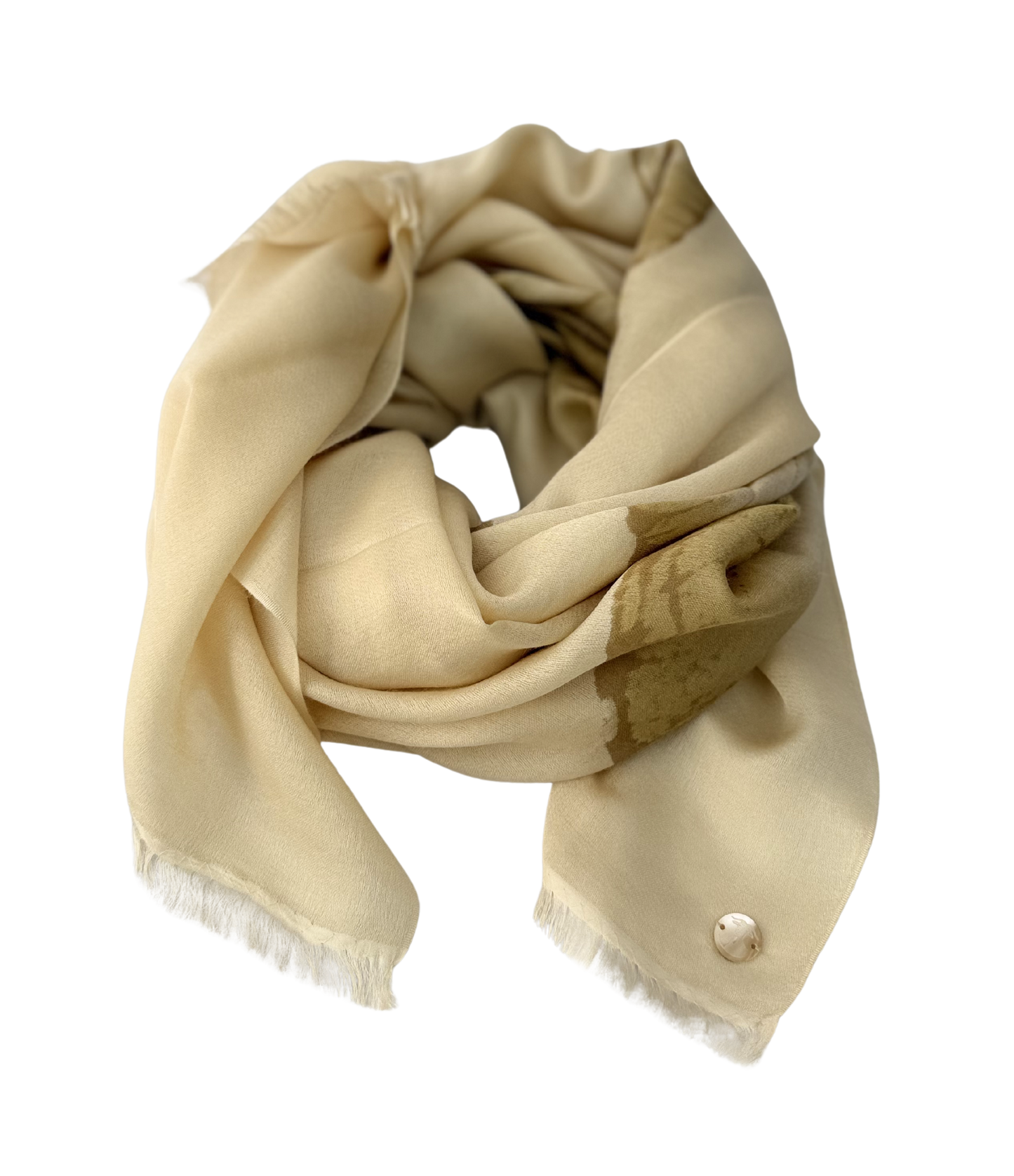 Waterpashmina Scarf Butterfly Beige