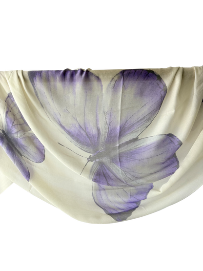 Waterpashmina Scarf Butterfly Purple