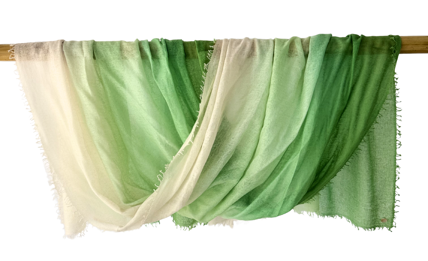 Shamina 100% finest Baby Cashmere Green / White / Cream