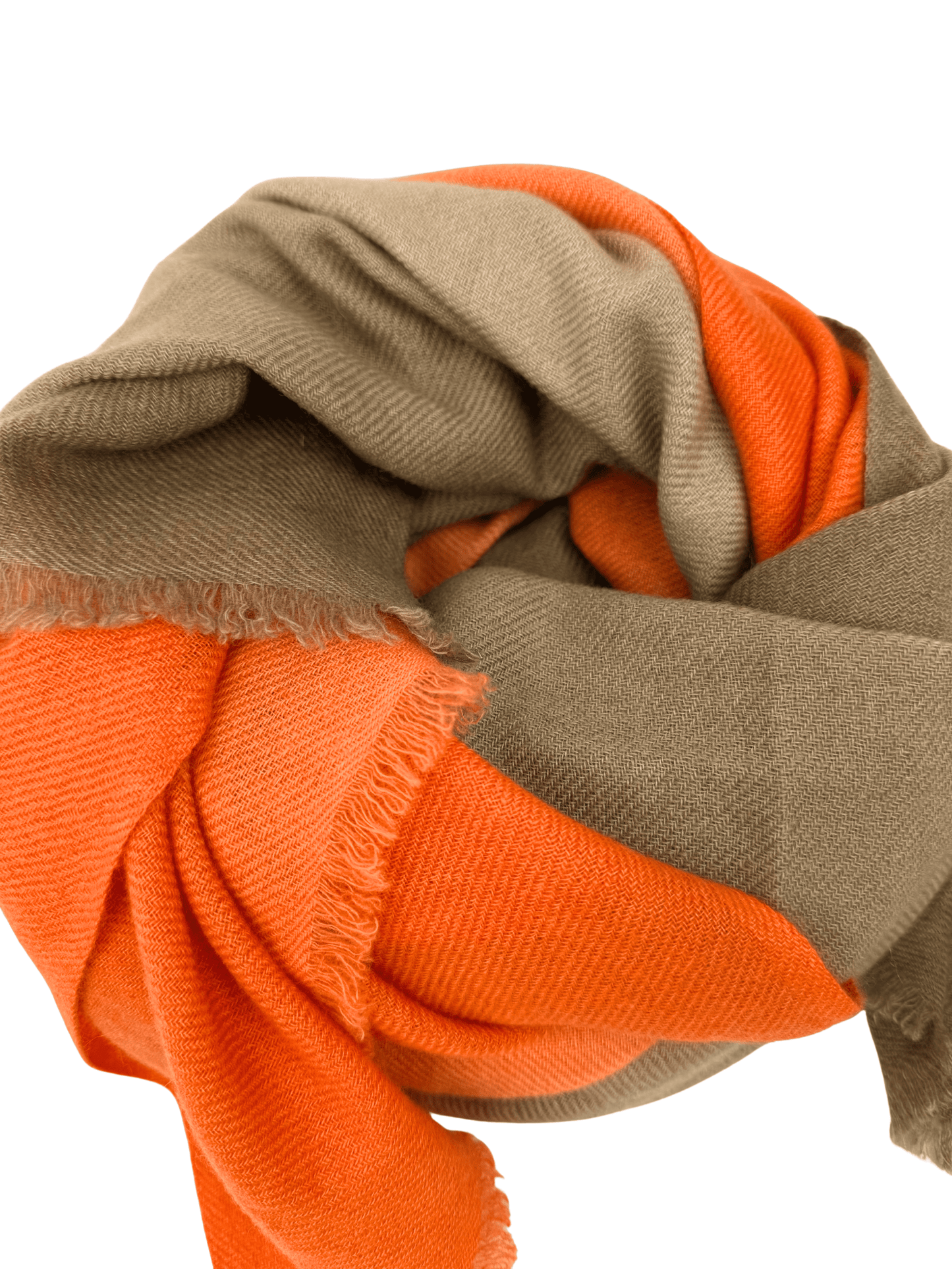Stole Scarf Taupe meets Electric Orange My Store