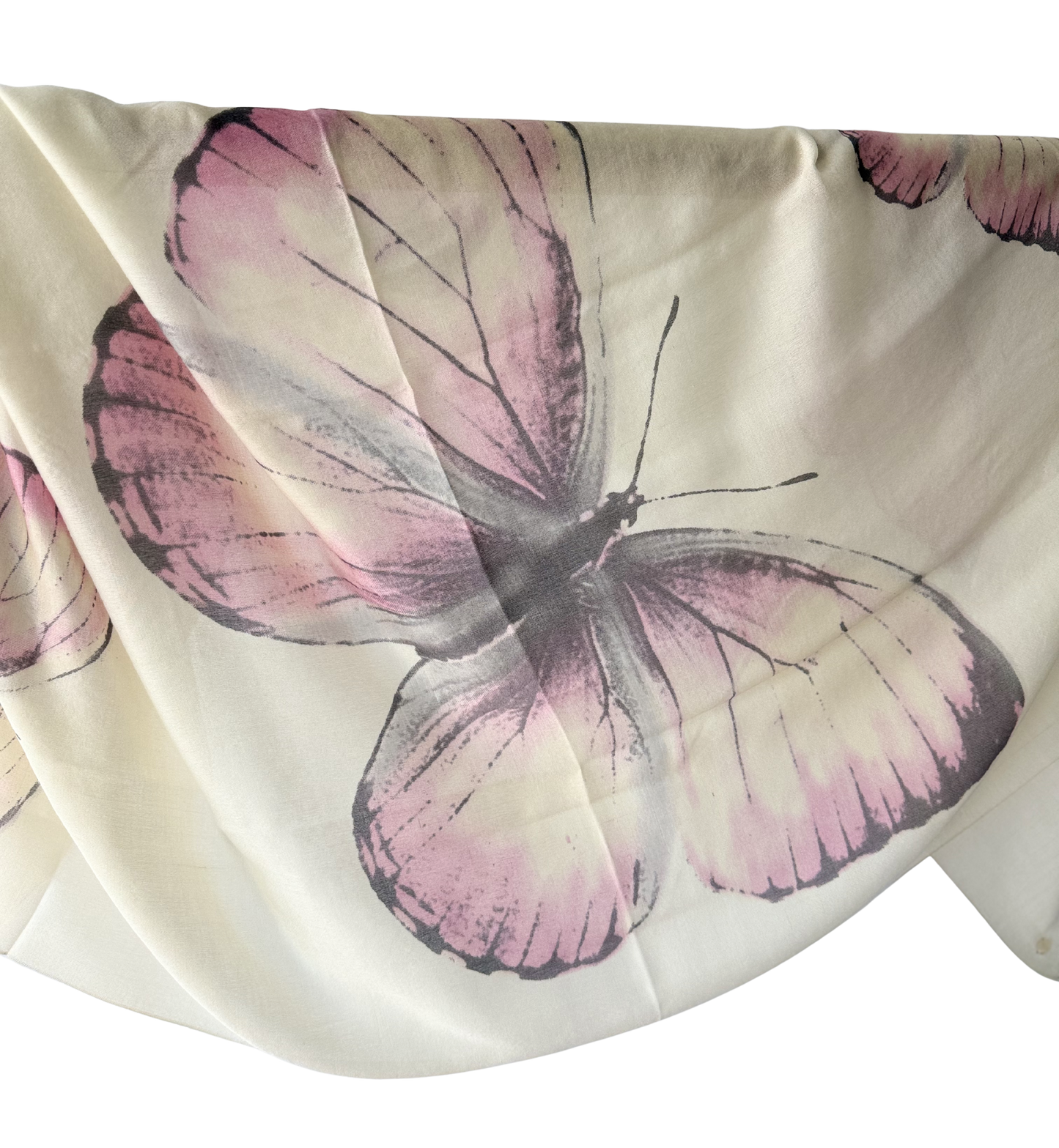 Waterpashmina Scarf Butterfly Pink