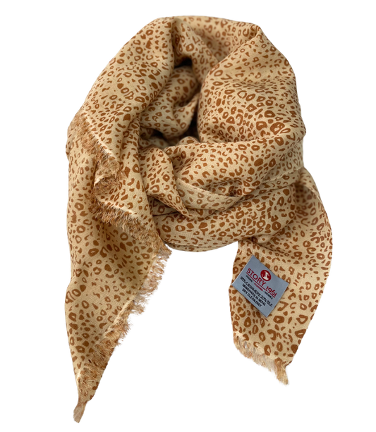 Waterpashmina Scarf Leo Caramel meets Beige