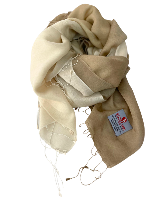Waterpashmina Scarf Light Taupe meets Cream