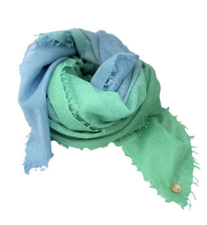 Shamina 100% finest Baby Cashmere Aqua / Green / Blue