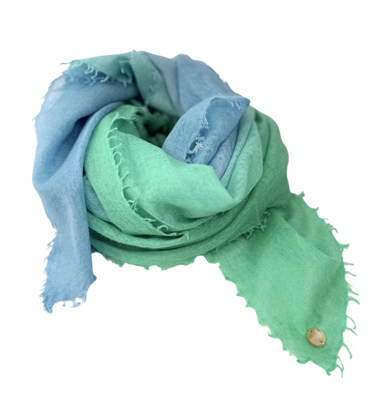 Shamina 100% finest Baby Cashmere Aqua / Green / Blue