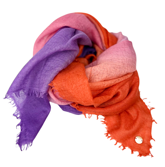Shamina 100% finest Baby Cashmere Orange / Pink / Purple