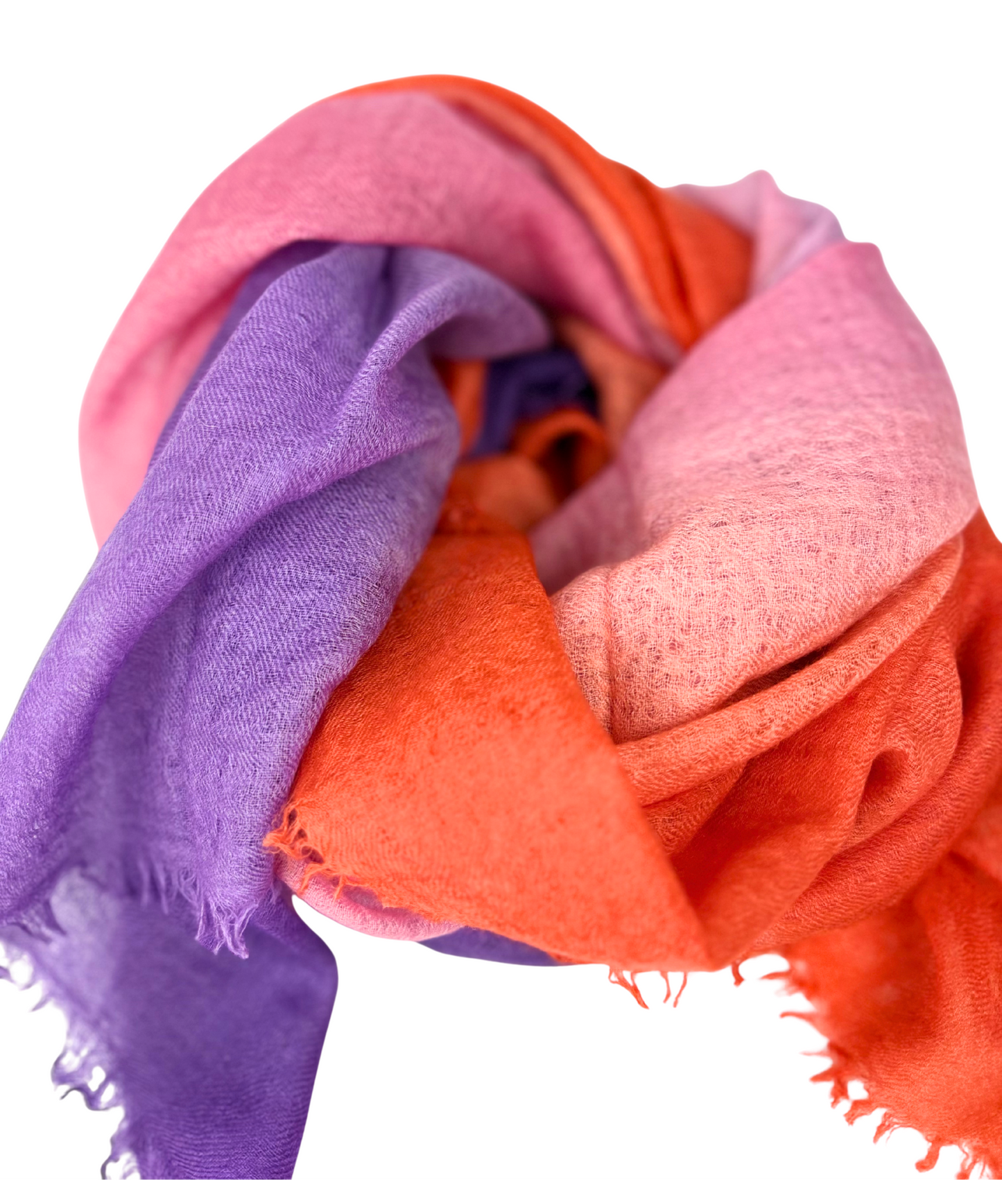 Shamina 100% finest Baby Cashmere Orange / Pink / Purple