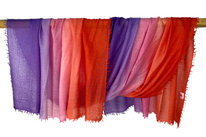 Shamina 100% finest Baby Cashmere Orange / Pink / Purple