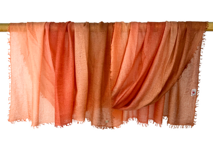 Shamina 100% finest Baby Cashmere Burned Orange / Orange / Apricot