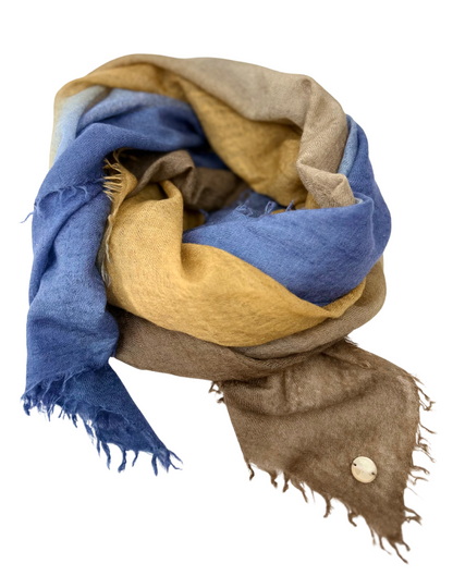Shamina 100% finest Baby Cashmere Brown / Tabac / Blue