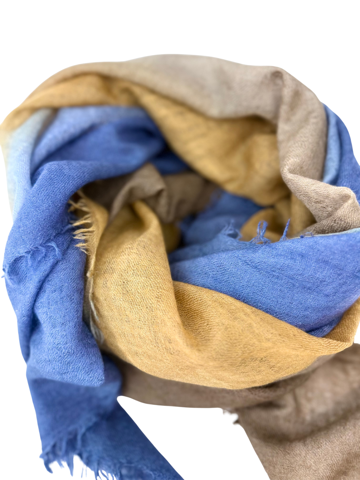 Shamina 100% finest Baby Cashmere Brown / Tabac / Blue